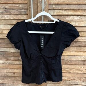 Motel NWT Black Blouse